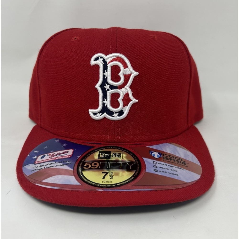 Boston Red Sox Hat Cap New Era Stars And Stripes 4th Of July 7 1/2